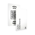WaveTag Bílá vizitka z kovu s vlastním designem